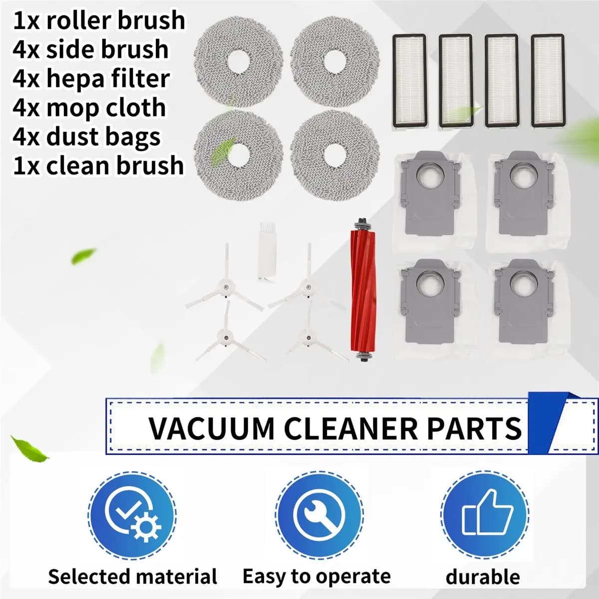 DT56 For Roborock Qrevo Pro / Qrevo MaxV / Qrevo S P10 Pro Robot Vacuum Cleaner Brush Filter Mops Dust Bag Replacement Parts