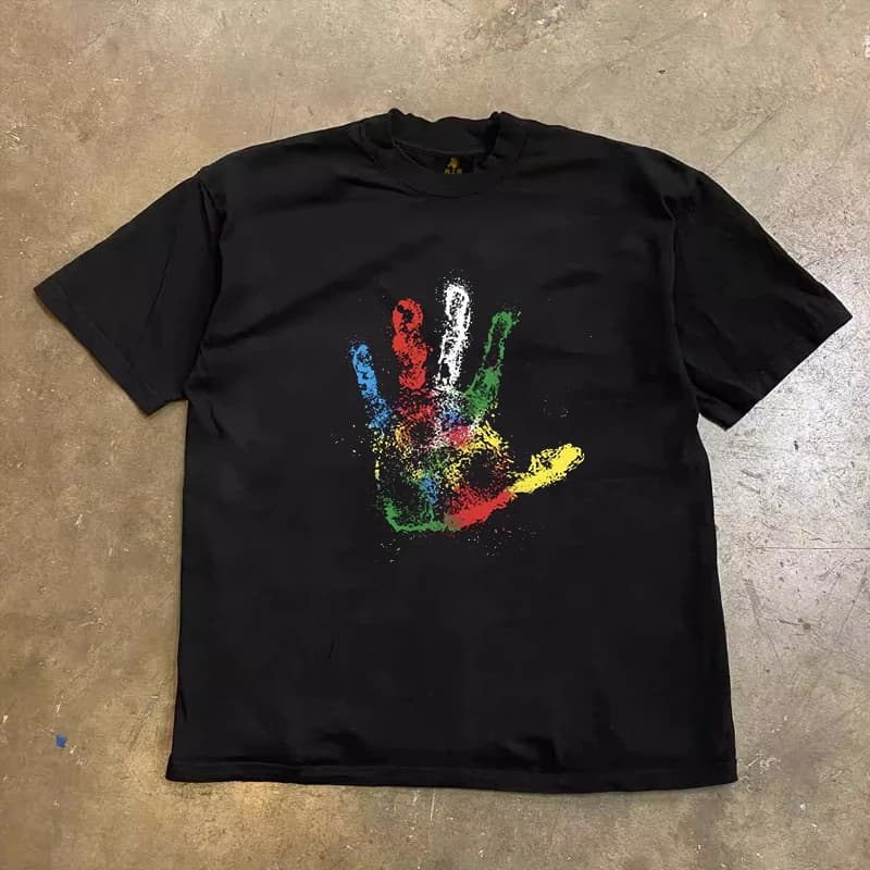 Loose Fit Cotton Short Sleeve T-Shirt Couple Unisex Casual Wear UPUPXIA Brand Printed Sweat Absorbent round Neck Men Women