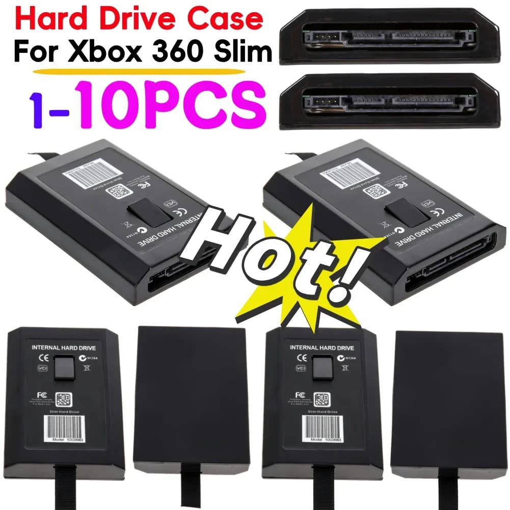 1-10 Pezzi Custodie Interne per HDD XBOX 360 Slim 20GB 60GB 120GB 250GB, Box Disco Rigido, Accessori di Ricambio per Giochi XBOX
