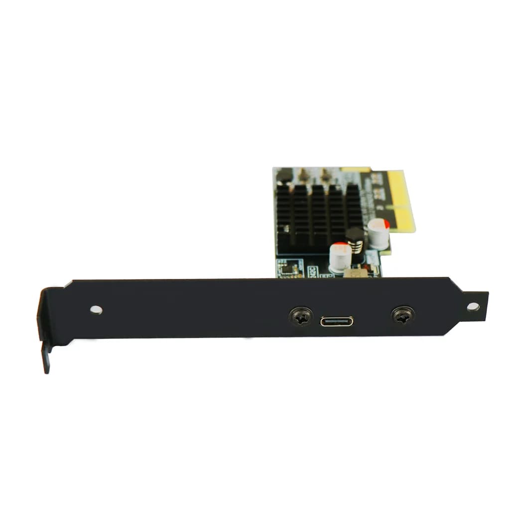 PCIe3.0 X4 Type‑C Expansion Card USB 3.2 Gen2x2 With Heatsink Full & Low‑Profile Bracket For High‑Speed External NVMe SSD 20Gbps