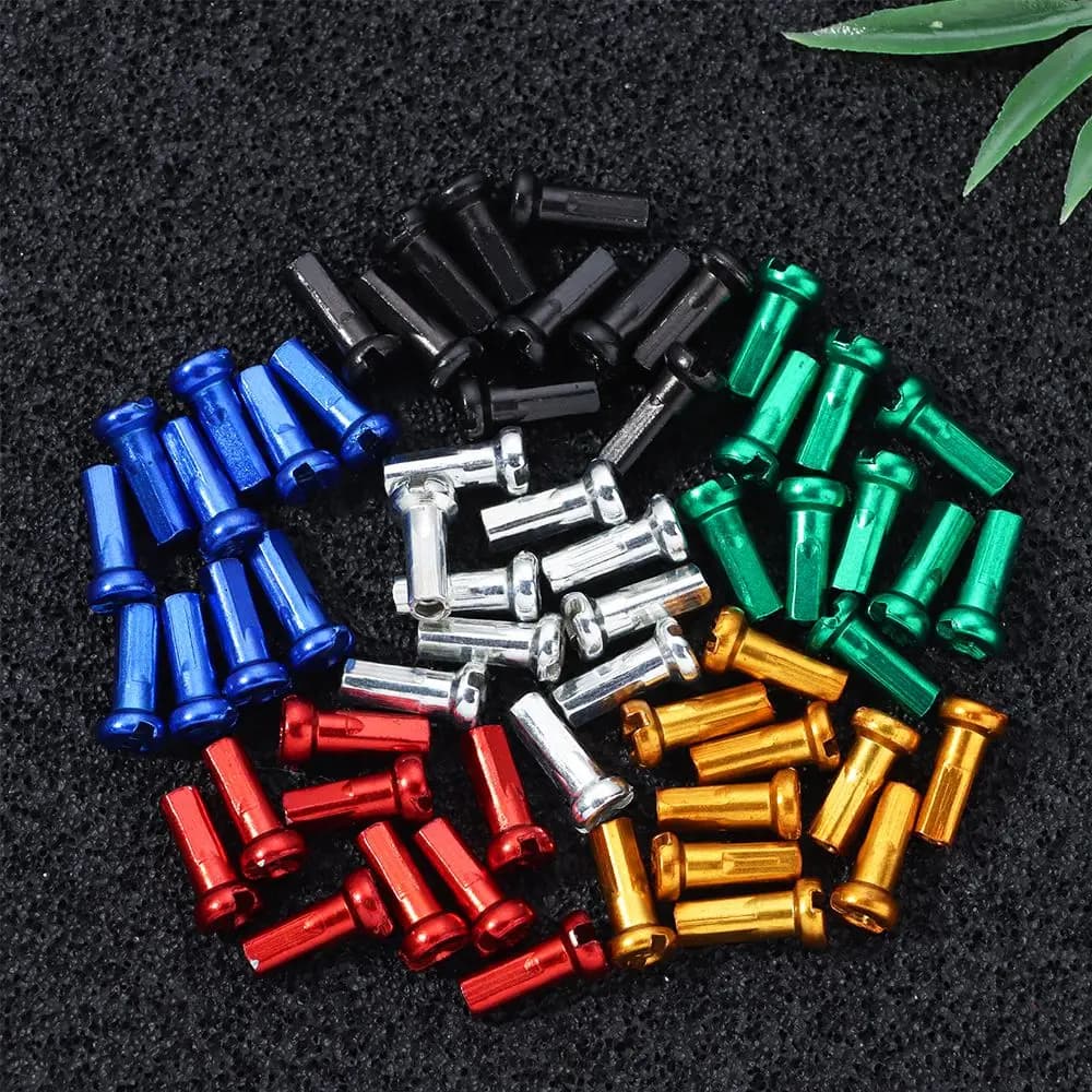 10/20/50pcs Outdoor 14mm Bike Multicolor Wheel Spoke Nipples Bicycle Wheel Accessories Cycling Spokes Nipples