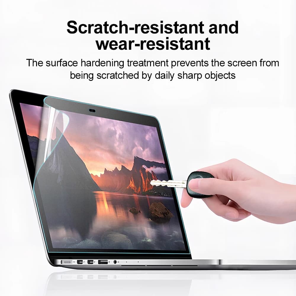 Full Coverage Matte Frosted PET Screen Protector for MacBook Air 13.3 13.6 15.3 Pro 14.2 16.2 15.4 Anti‑Scratch Wear‑Resistant