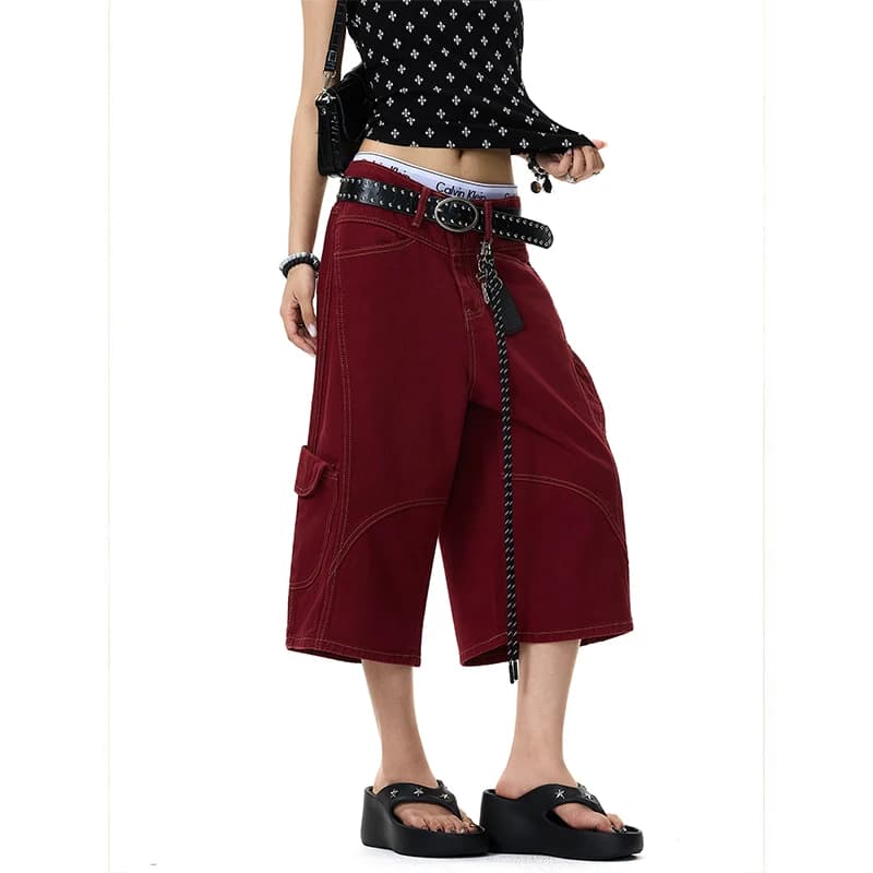 Women Blue Y2k Baggy Embroidery Jeans Aesthetic 2000s Style Boyfriend Jean Pants Vintage Harajuku Oversize Denim Trousers Summer