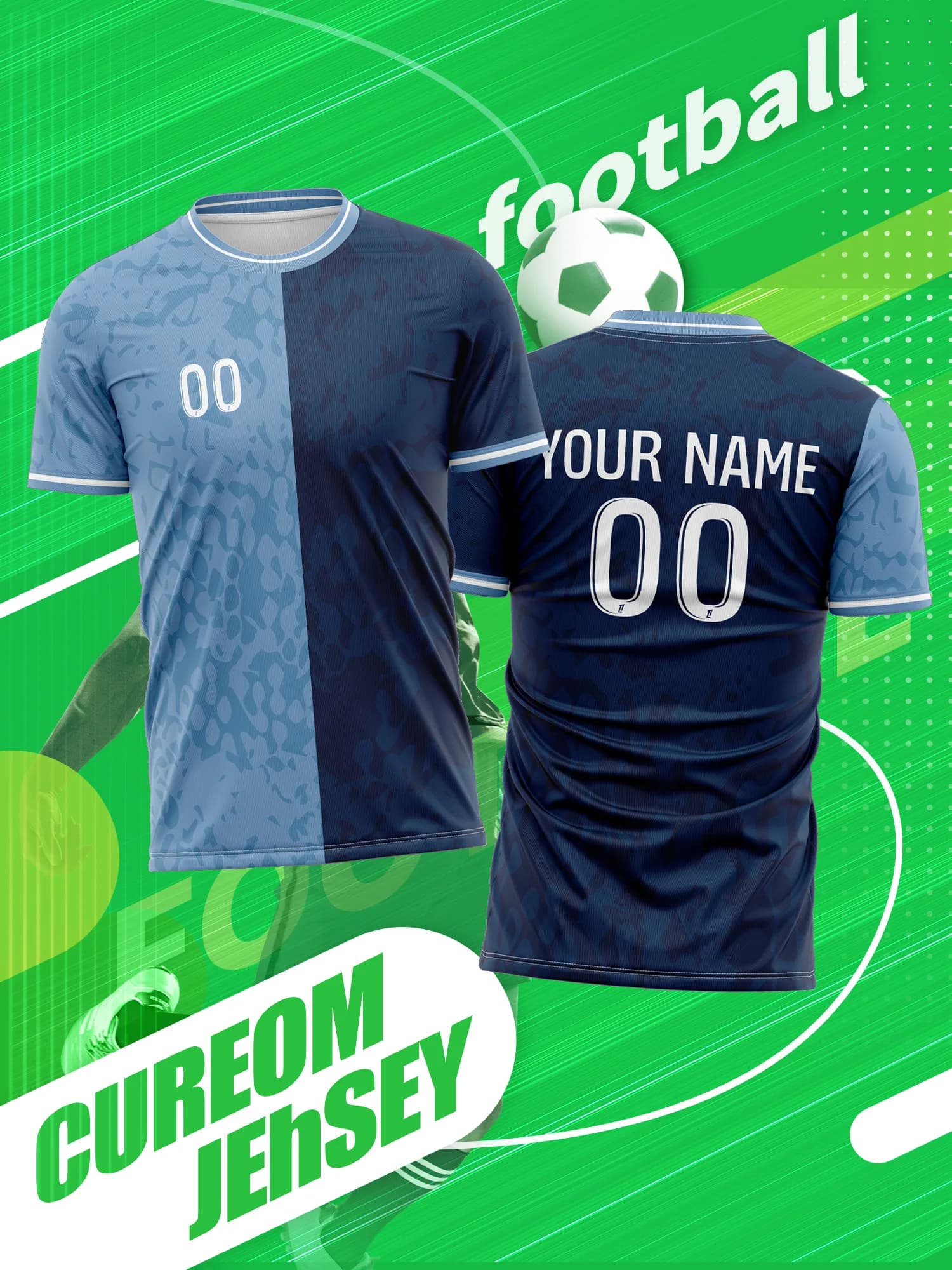 Maglia da Calcio Personalizzata con Foto, Nome e Numero, Design Personalizzato con Logo Stampato, Regalo per Tifosi di Club e Squadre, Abbigliamento Sportivo