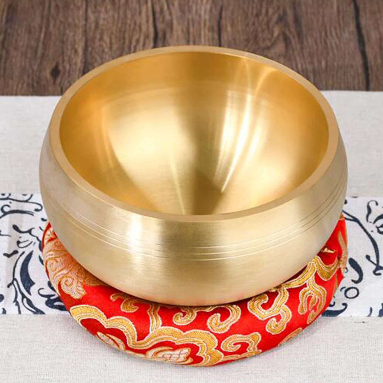 Buddha Sound Bowl with Stick Brass Sound Mantra Bowl Multi-Purpose Harmonic Sound Chanting Bowl for Relax &
