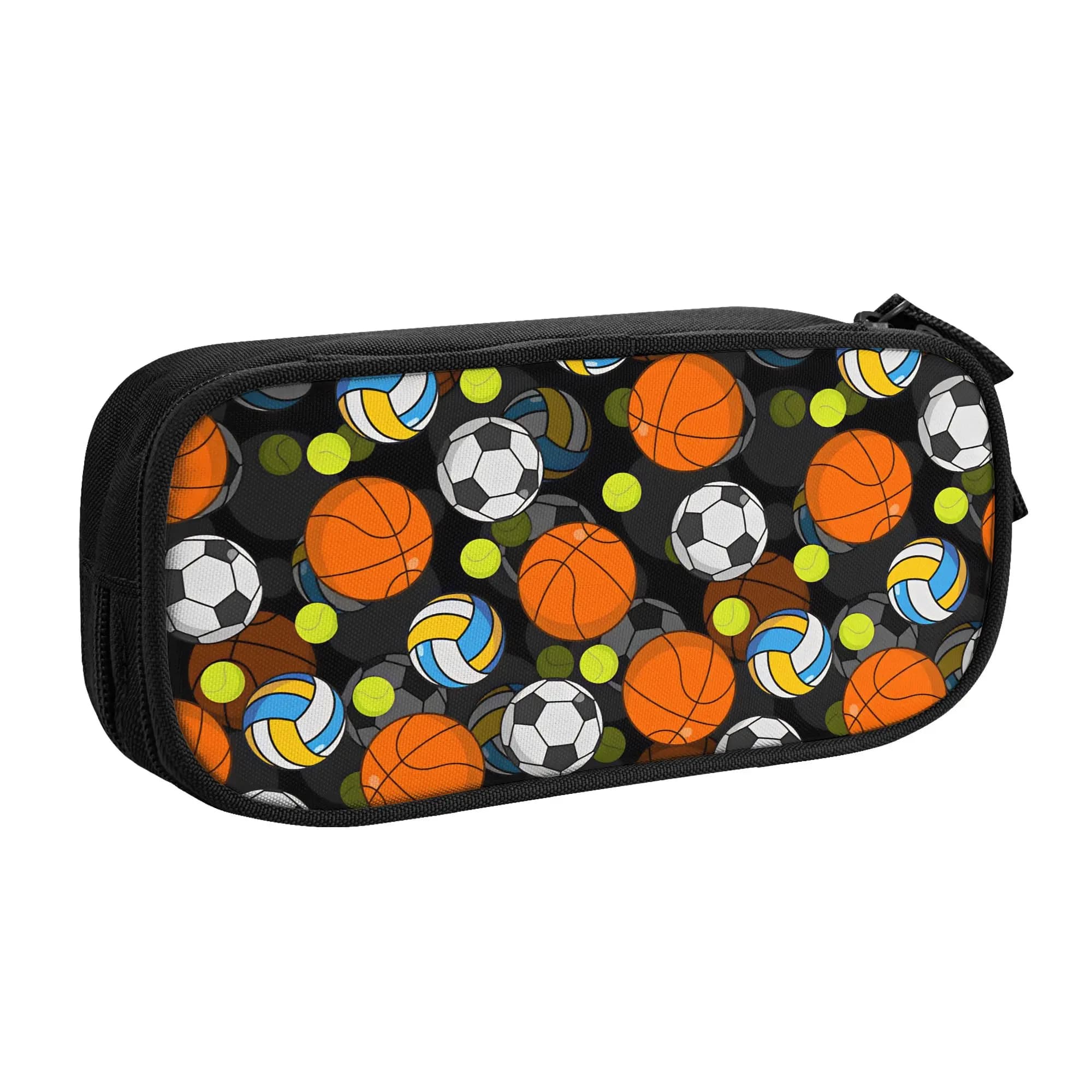 Soccerly Basketball Footbally Volleyball Pencil Cases for Boy Girl Large Storage Tennis Ball Pen Bag Box Stationery