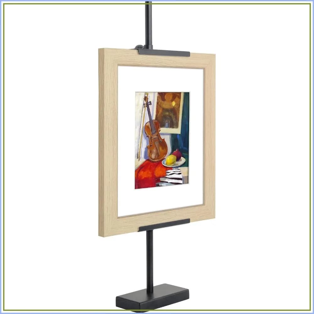 Adjustable 18" Tabletop Easel Stand for Picture Frames up to 10x8 - Black