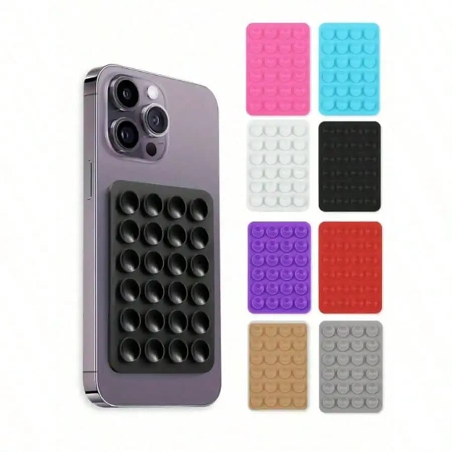 1 Silicone suction cup with 24 Square Fixing points, Silicone cell phone support, Car support