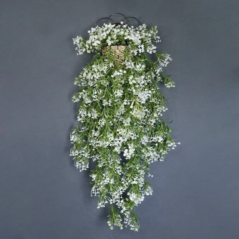 Small Gypsophila Artificial Flowers Vines Wall Hanging Garland for Wedding Party Home Room Decoration Fake Plants Flower