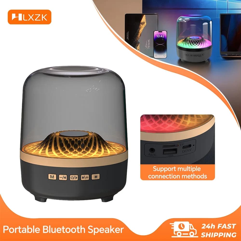 Glaze 5 Subwoofer Bluetooth 5.3 Audio Lampada respiratoria Altoparlanti Hi-Fi Acustico Wireless Soundbar Altoparlante portatile per Home Theater