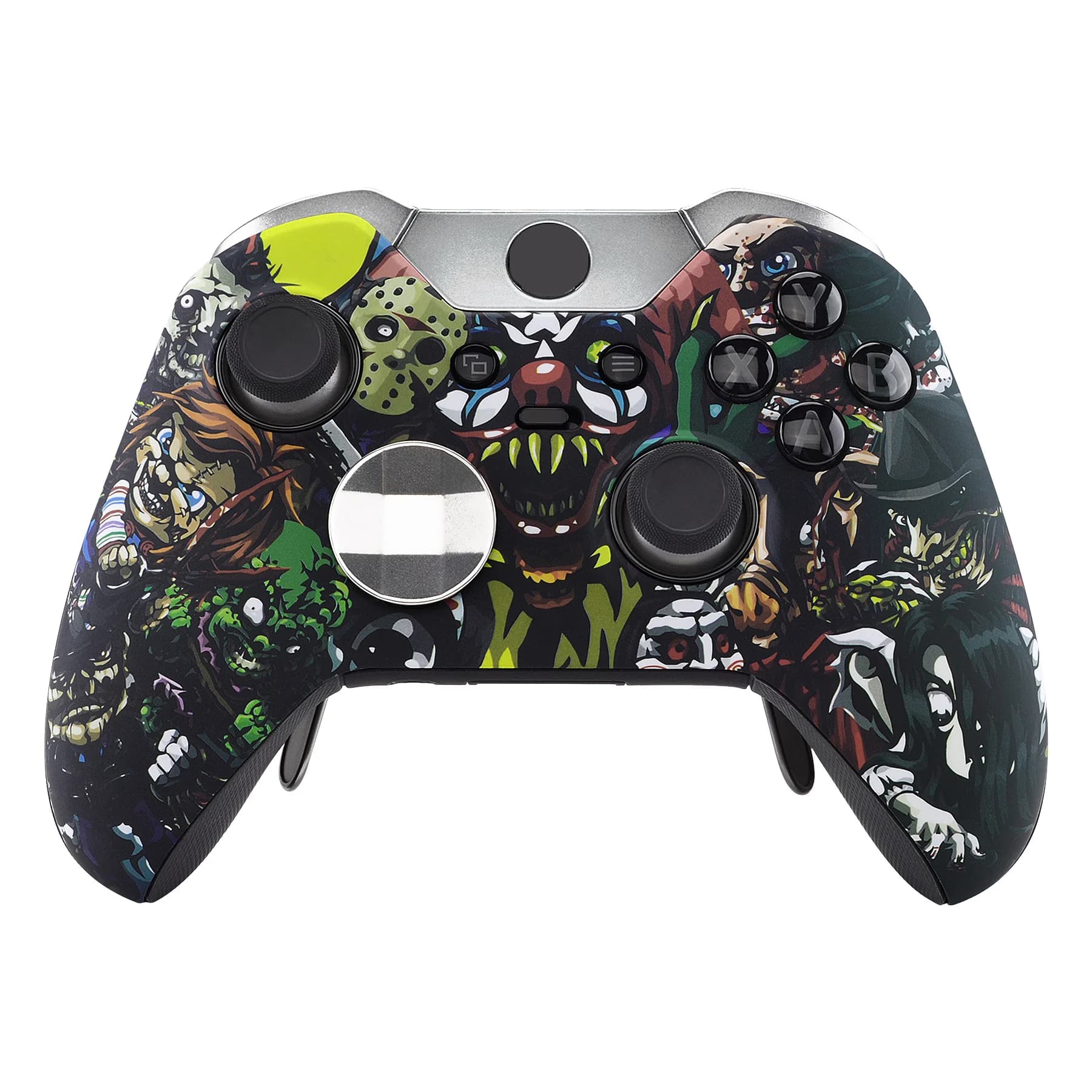 eXtremeRate Accessori per piastra frontale con guscio dell'alloggiamento anteriore per controller Xbox One Elite con anelli di accento - Spavent Party