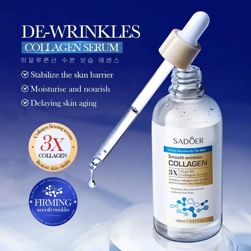 1 pz 3X Tipo III Collagene Rassodante Siero Cura Della Pelle Essenza Del Viso Liquido Rassodante Idratante Nutriente Siero Viso Cura Della Pelle