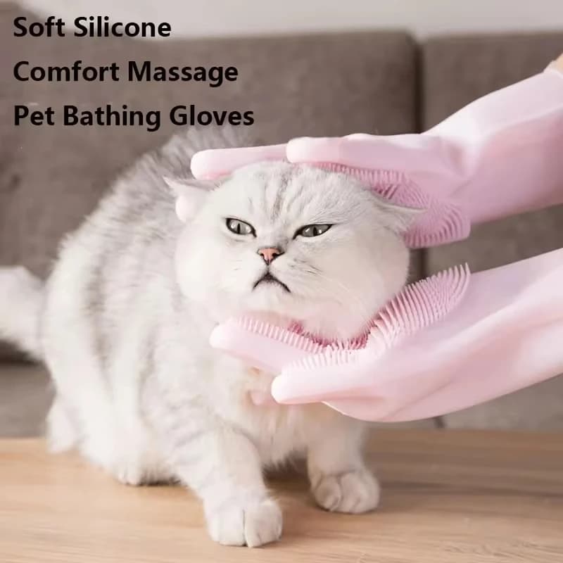 1/3PCS Guanti da bagno per animali domestici in silicone per cuccioli di gatto Pulizia di bellezza Bagno Shampoo Guanti per spazzole per cani Prodotti per animali domestici