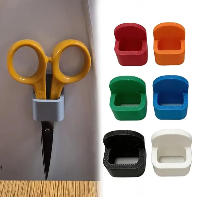Scatola Adesiva Porta Forbici per Macchina da Cucire, Organizer Versatile per Attrezzi da Cucito, Supporto Comodo Montabile per Uso Domestico