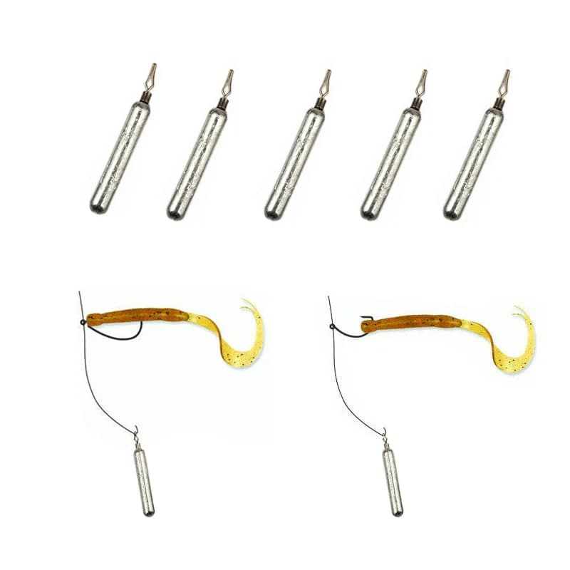 Set di 10 Piombi da Pesca Drop Shot 5g-21g, Accessori per la Pesca di Bass in Acqua Dolce e Salata con Shock Wave