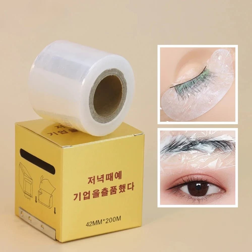 GLAMLASH 200M Involucro di plastica trasparente Uso degli occhi Pellicola conservante per l'estensione delle ciglia finte Dispositivo di rimozione professionale delle ciglia permanente