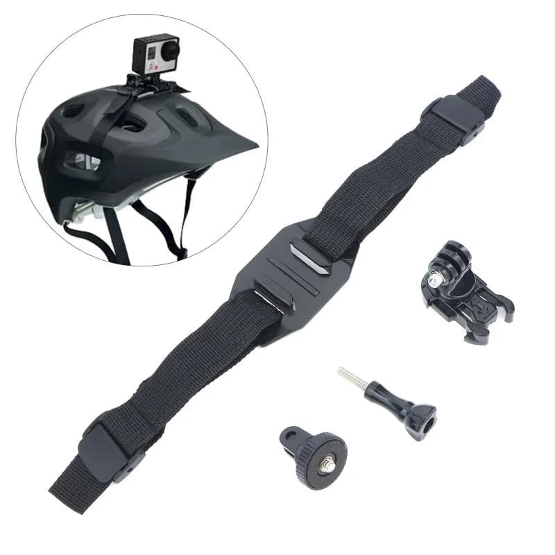 1Set Helmet Strap Mount Belt Holder For Hero 13 12 11 10 9 8 7 5 Insta360 SJCAM AKASO Osmo Action Camera Accessoriess