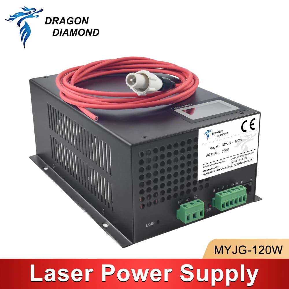 Laser Power Supply Co2 Dragon Diamond 100W-120W for Laser Engraving and Cutting Machine Co2 MYJG Series