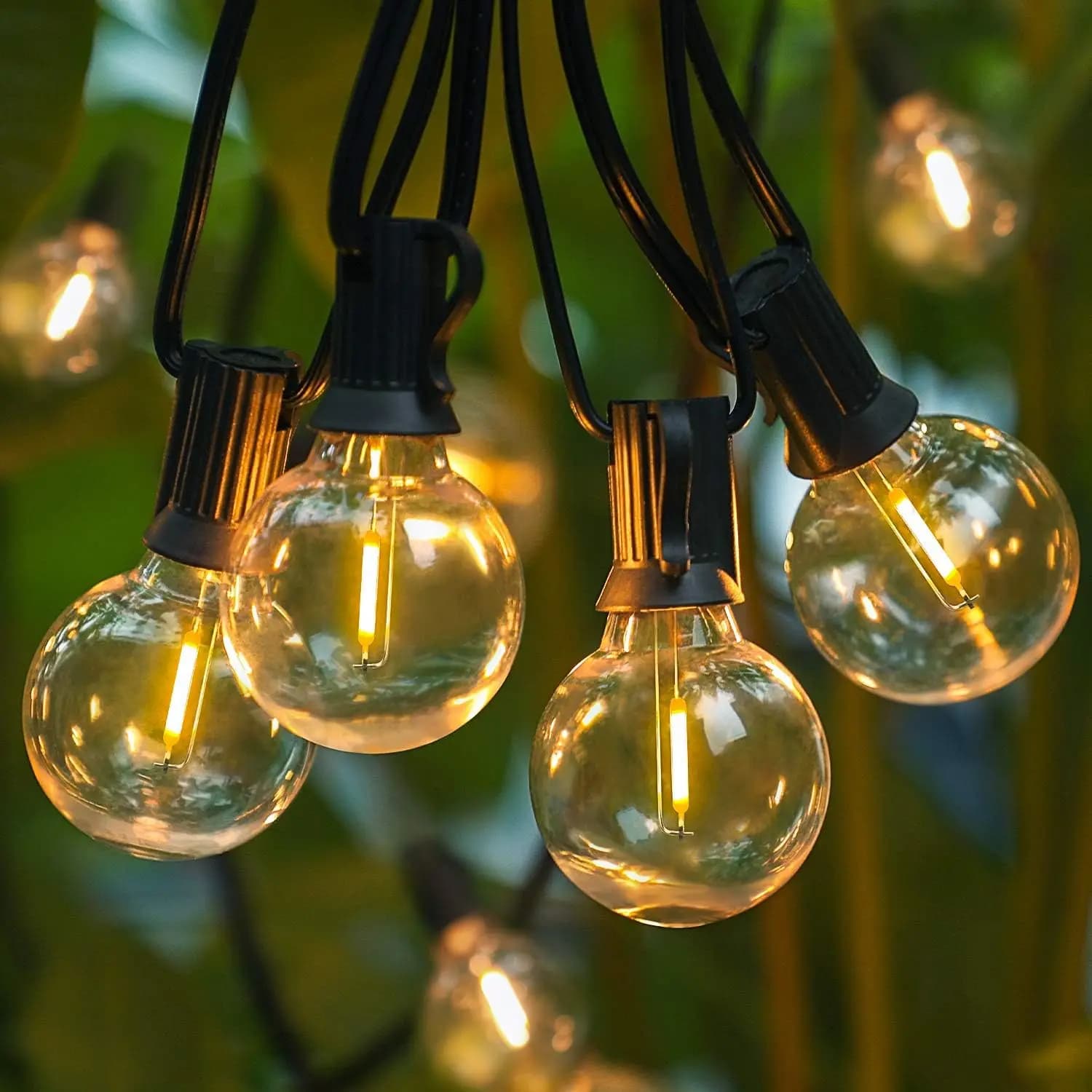 Festoon LED Globe String Lucine G40 Dimmerabile per esterni per la festa di Natale Decorazioni da giardino Lampade ghirlanda Strada Patio Cortile