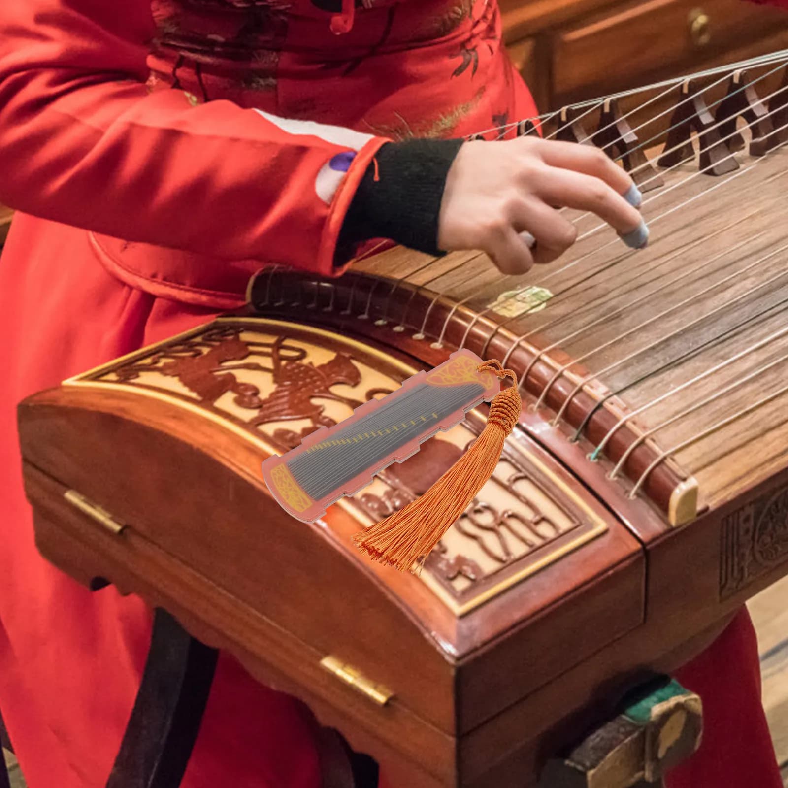 2 Pezzi Elegante Supporto in Acrilico per Plettri Guzheng, Robusto e Leggero, Decorativo, per Plettri Guzheng, Pipa e Chitarra