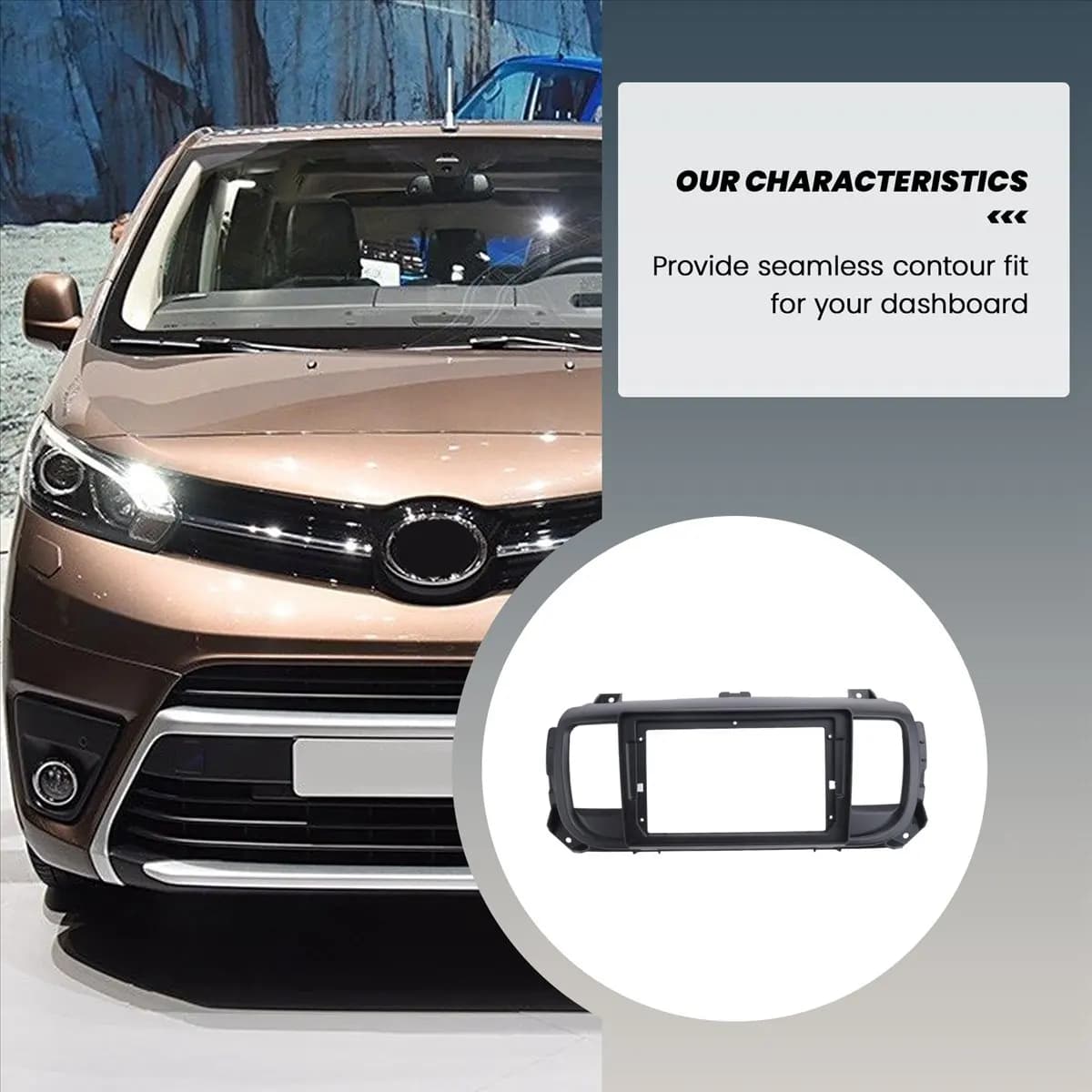 Super Sale 9 Inch Car Radio Fascia for Citroen Dispatch Toyota ProAce Peugeot Expert Traveller DVD Stereo Frame Plate Adapter