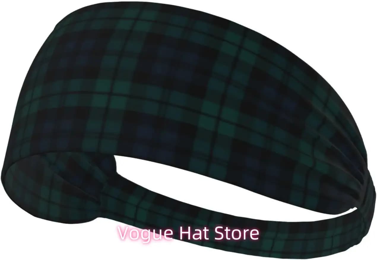 Fasce per allenamento in tartan con orologio nero per donna, fasce per uomo, fascia elastica per esercizi per fitness, corsa, yoga, SYD1177