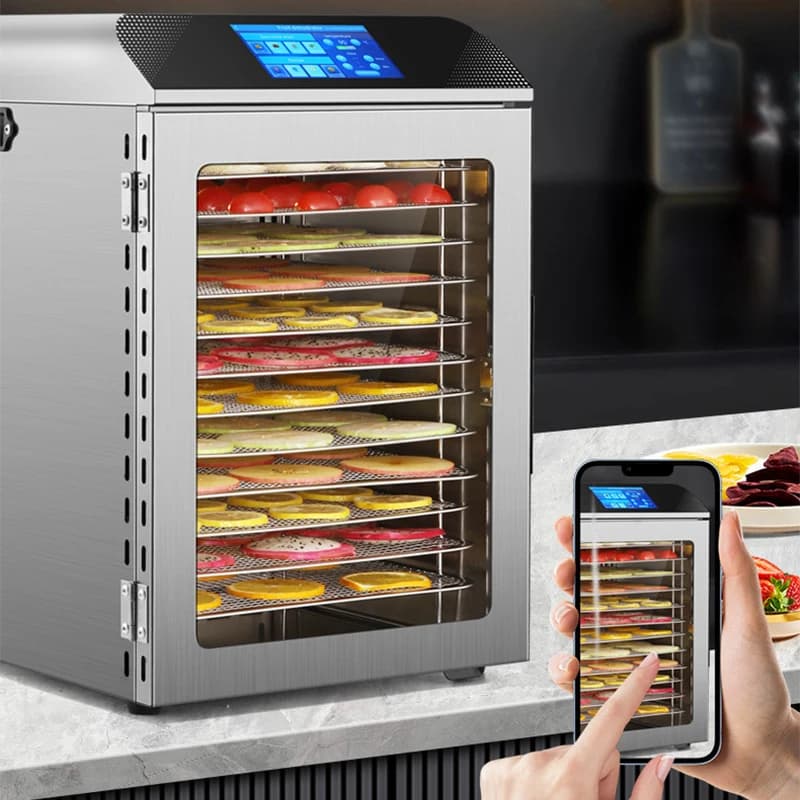 Macchina per frutta secca domestica e commerciale con touchscreen completamente automatica per essiccare frutta, verdura e carne