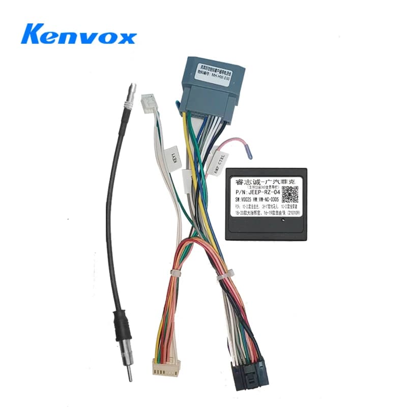 Kenvox Auto Cablaggio Adattatore Canbus Cavo di Alimentazione Android Per Chrysler 300C Jeep Compass Calibre Wrangler Grand Cherokee