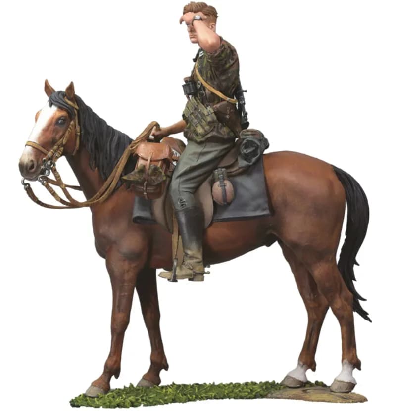 1/16 120mm Bilancia Figura In Resina Modello Kit WWII Cavalleria Guerriero Storia Militare In Miniatura Smontato e Non Verniciato Diorama Giocattolo