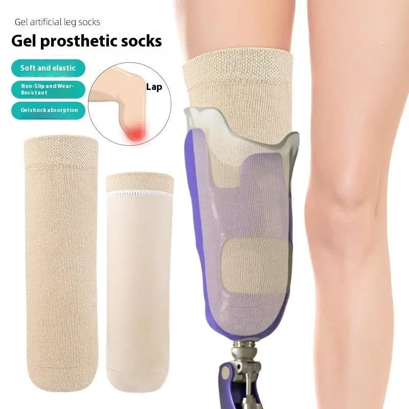 Addensare Vitello Protesi Manicotto in Gel Calzino in Silicone Arti Residui per Disabili Gamba sotto il Ginocchio Amputei Guaina Copertura Morbida Fodera Ceppo