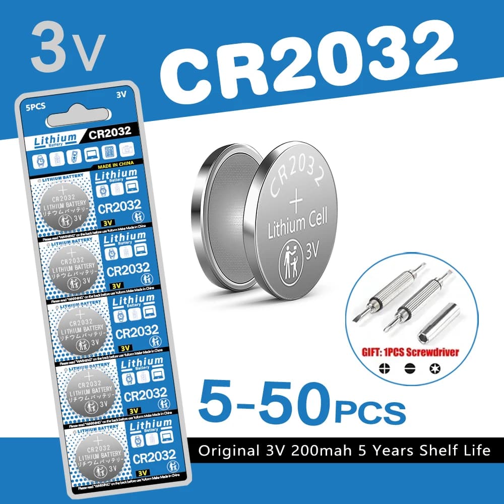 NUOVO 2-50PCS 3V CR2032 Batteria a Bottone Al Litio BR2032 ECR2032 LM2032 5004LC Batterie Per Orologio a Bottone Per Orologio Giocattolo di Controllo Remoto
