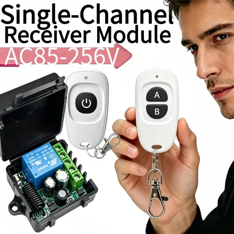 433Mhz Remote Control Wireless Switch AC220V 1CH RF 10A Relay Receiver and 2CH Transmitter For Door Electromagnetic Lock