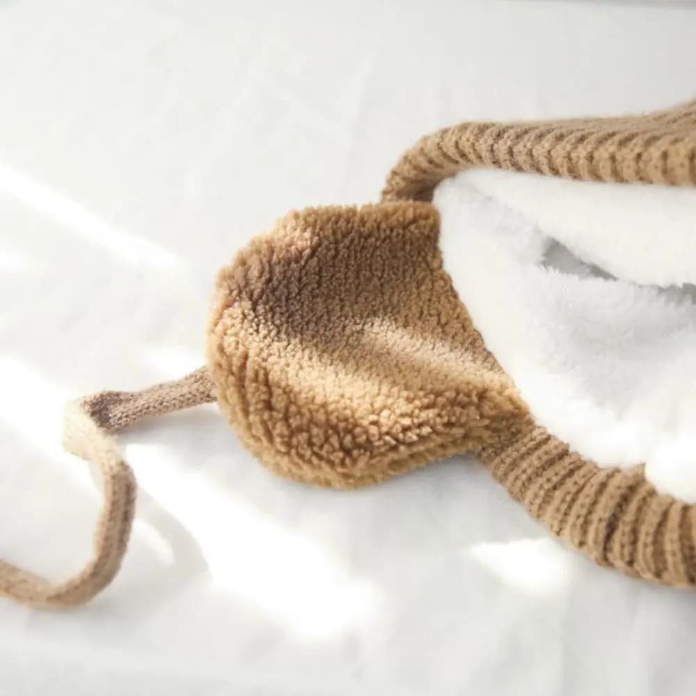 Simpatici bambini invernali Cappelli lavorati a maglia Cappello con paraorecchie Cappello caldo in cashmere