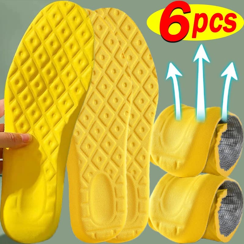 1/3 paia di solette Unisex in Memory Foam donna uomo Sport Running Absorb-fodere per cuscini in sudore morbidi e traspiranti inserti per scarpe per la cura dei piedi
