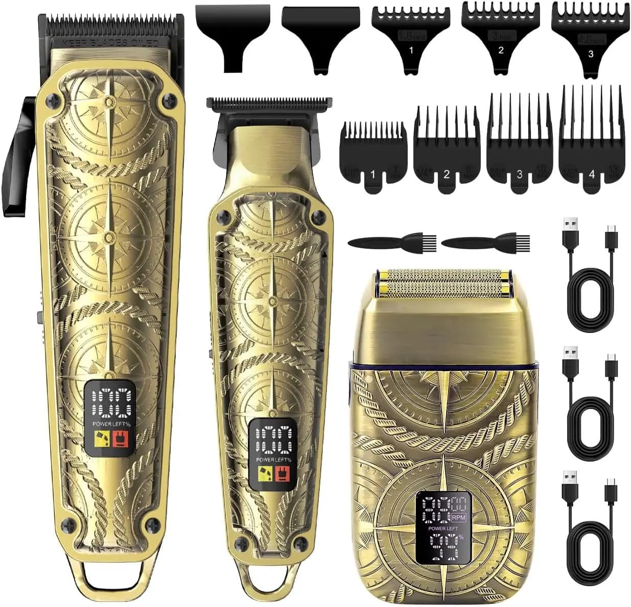 New Model 2026: Professional Hair Cutters 3 in 1 for Men, Regulabarba, Wireless Electric Shaver B