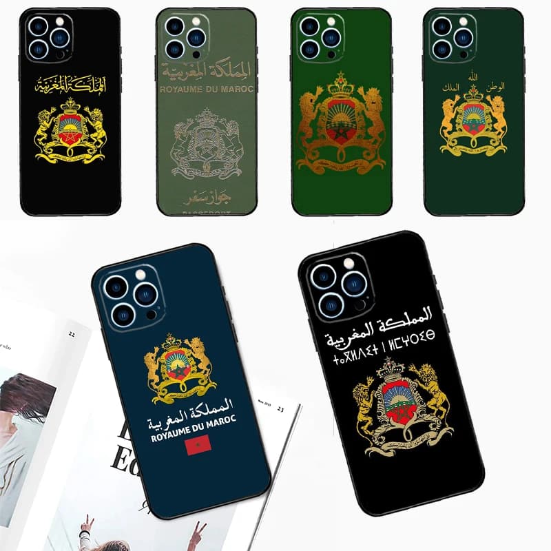 Custodia per Passaporto con Bandiera del Marocco per Xiaomi Redmi Note 14 13 12 11 10 9 15 Pro Plus Redmi 15 14C 10C 12C 13C 15C