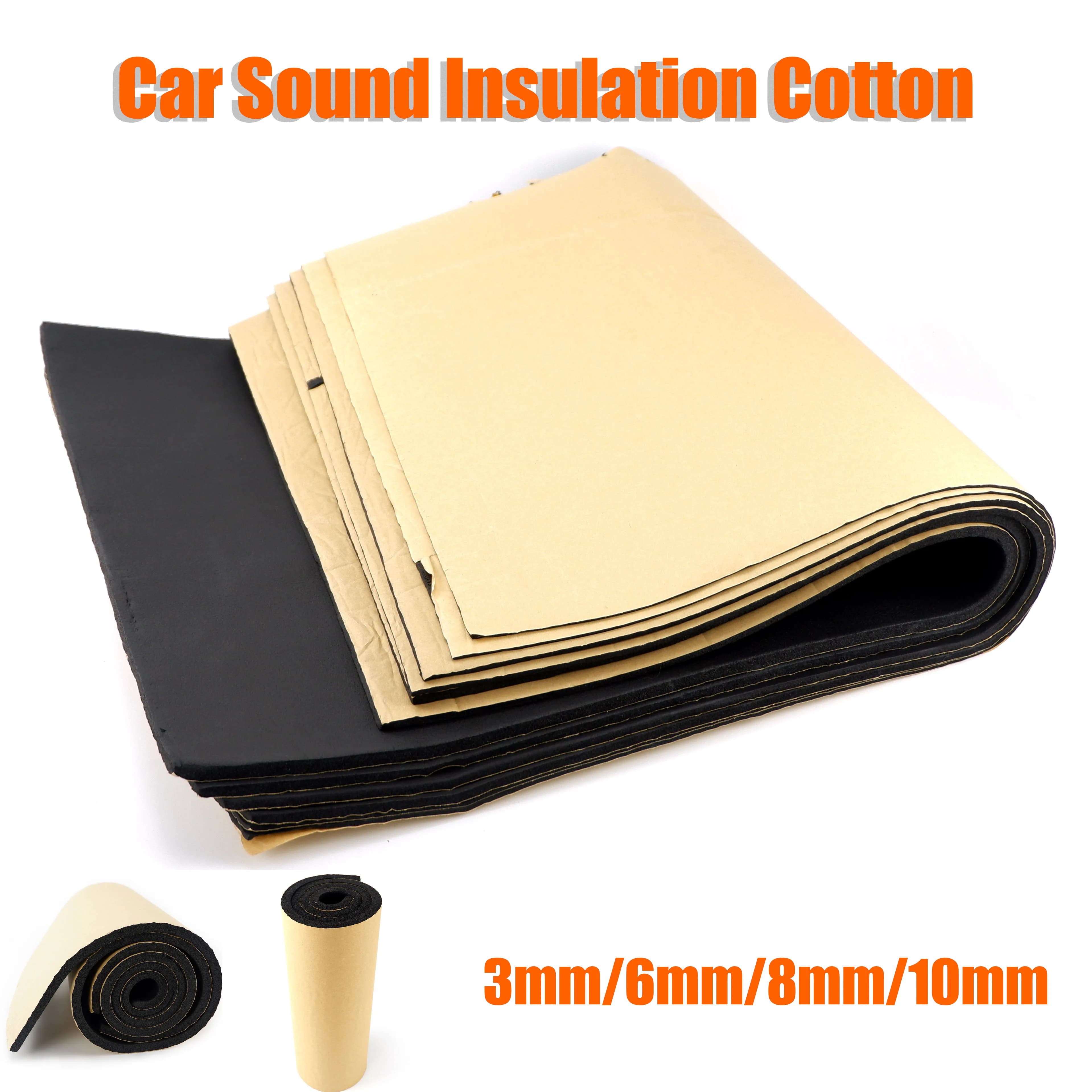 1 rotolo 50x300 cm 3mm/6mm/8mm/10mm auto fonoassorbente camion anti-rumore isolamento acustico cotone schiuma a celle chiuse termiche