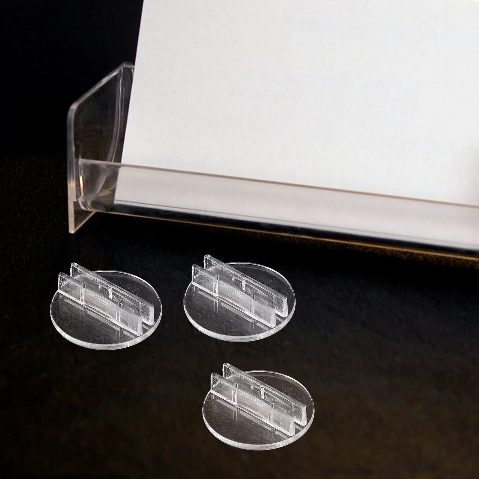 Organizzatore per biglietti da visita da 100 pezzi per scrivania, espositore per carte in plastica, supporto verticale trasparente, porta carte multiple, professionale