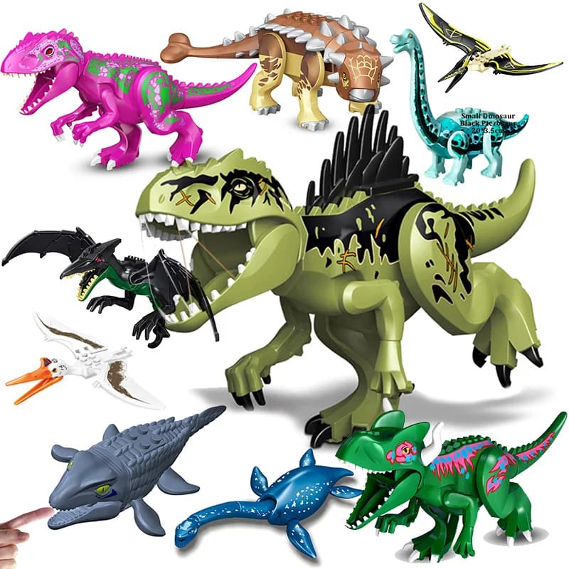 Jurassic Dinosaur World Brutal Raptor T-Rex Triceratops Indominus Rex Modello Building Blocks Dino Velociraptor Figura Mattoni Giocattoli