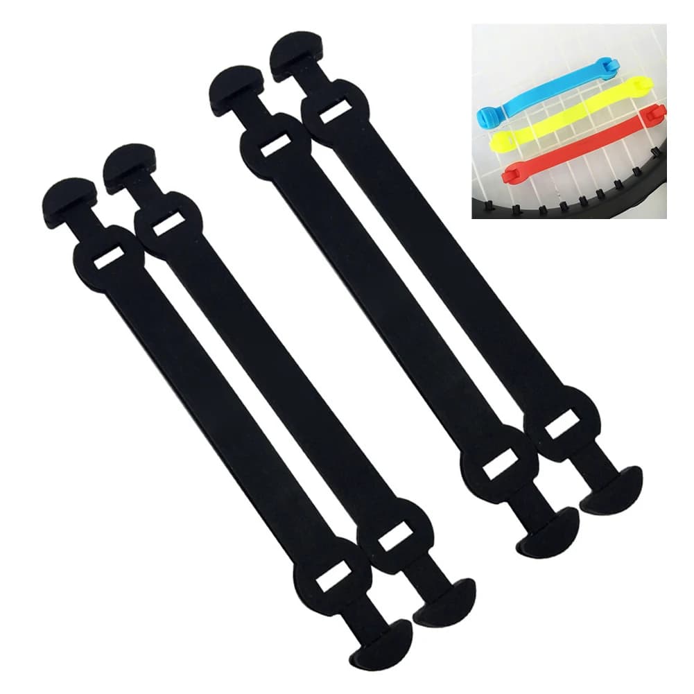 4 pezzi di ammortizzatori in silicone per racchette da tennis, riducono le vibrazioni, accessori per corde della racchetta, rosso, blu, nero, giallo