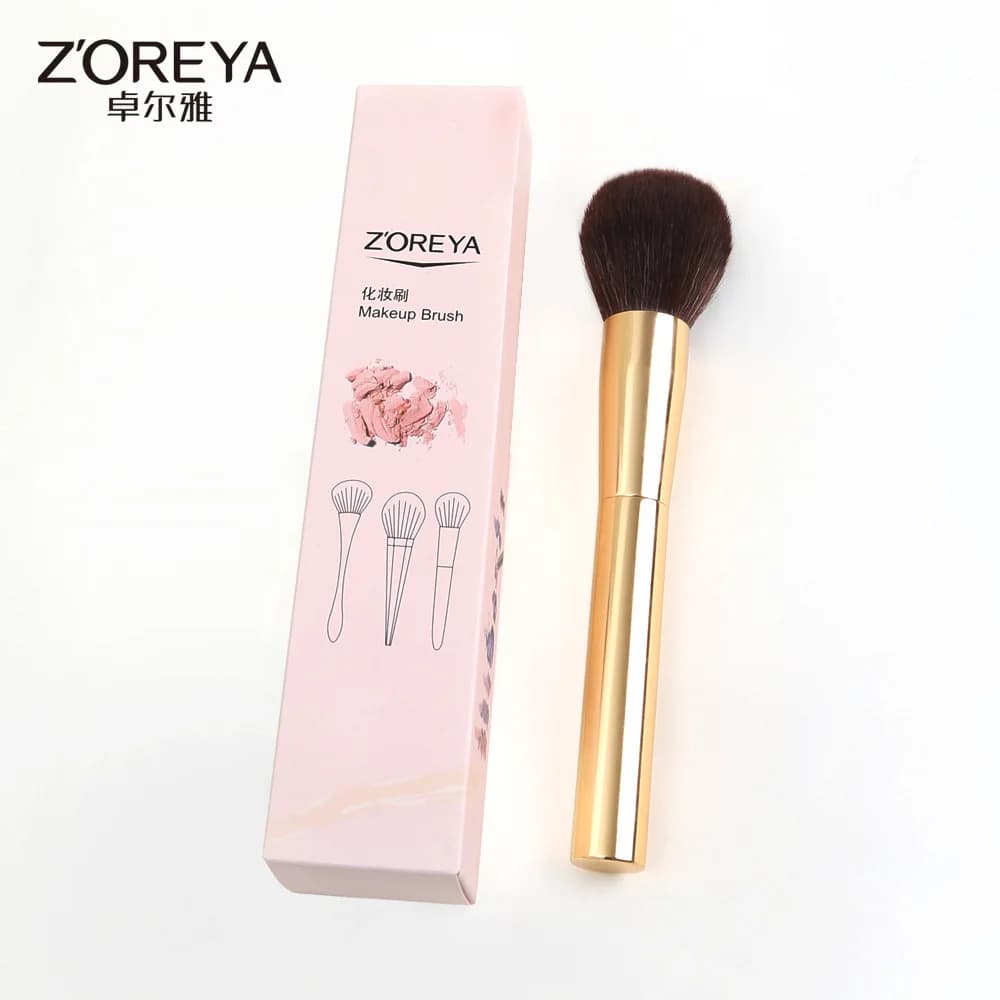 Pennello per Trucco in Nylon Dorato, Strumento per Makeup, Pennello Singolo Grande per Polvere Libera