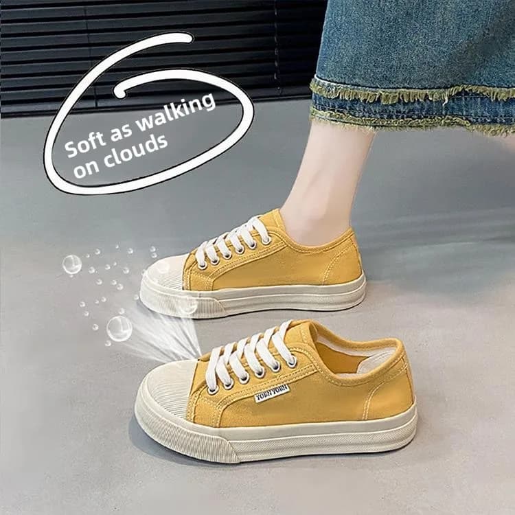 Old Beijing Canvas Shoes Women's Summer Casual Slip-On Comfortable Anti-Slip Soft Bottom Sports Board Shoes for Young Women