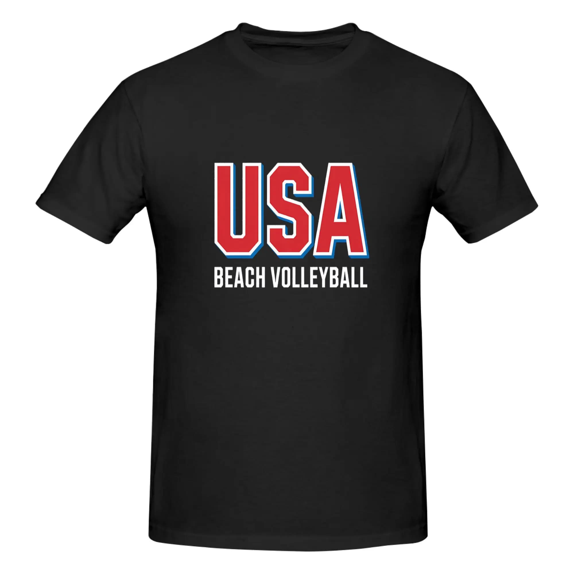 Divertente maglietta stampata da uomo Funny Beach Volleyball USA Bold American Sportswear, maglietta unisex Kawaii