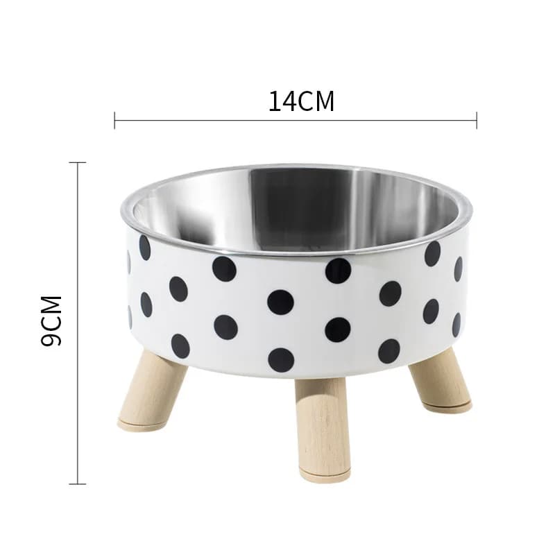 Ciotola per Cani e Gatti Rimovibile in Acciaio Inox, Ciotola Rialzata Antiscivolo per Cibo e Acqua, Accessori per Gatti