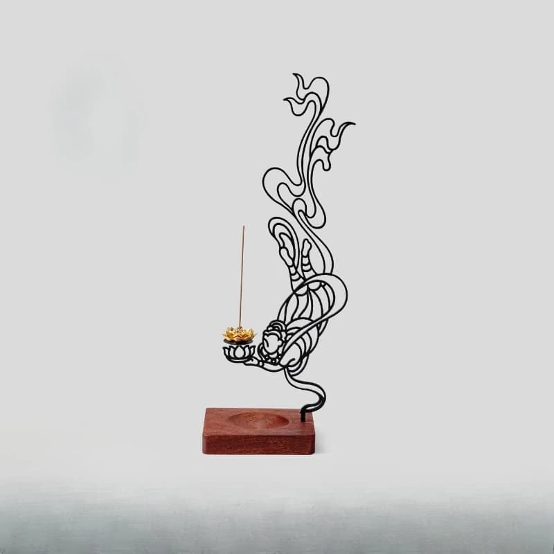 Dunhuang Flying Apsaras Incense Holder Creative Home Aromatherapy Burner Zen Incense Sticks Stand Decor