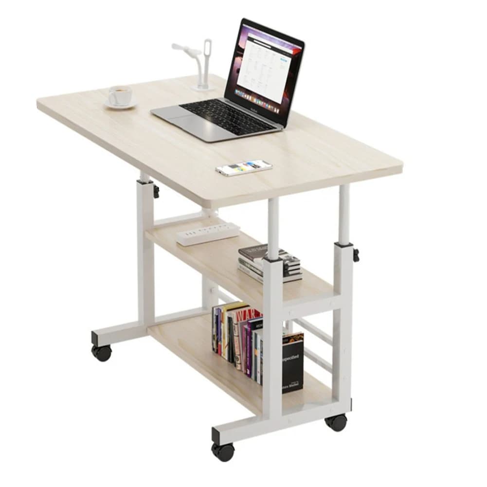 Height Adjustable Computer Desk with Rolling Wheels Adjustable Bedside Laptop Desk Height Adjustable Laptop Desk for Home Office