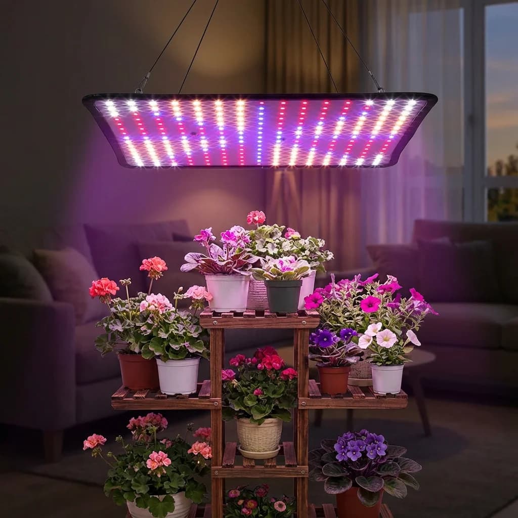 LED Panel Suspended for Cultivation, Complete Spectrum Lights for Indoor and Serra Plants, Promotes Seed Germination and Flowering