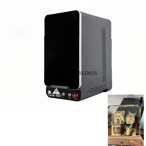 Macchina per incisione laser UV CS Tec 3 in 1 per tutti i materiali per la marcatura di tessuti in metallo, legno, vetro, cristallo