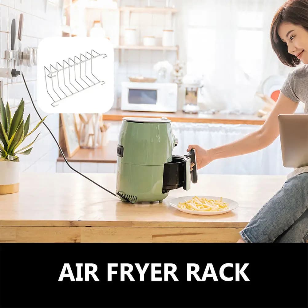 Griglia per Pane in Acciaio Inossidabile, Supporto per Friggitrice ad Aria, Accessorio per Cottura e Grigliatura, Utensile per Forno