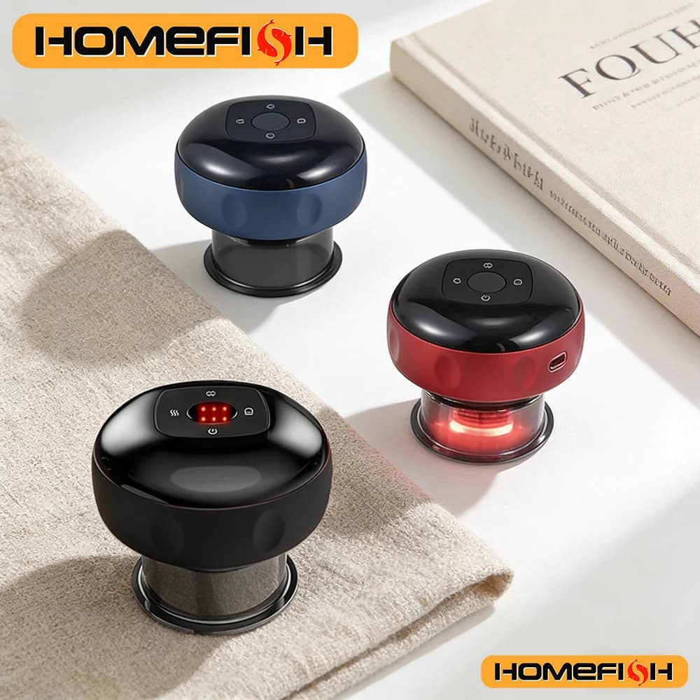 Plug-In Smart Vacuum Cupping Massager - Gua Sha Supping Device for Back Neck Arm Body Wellness